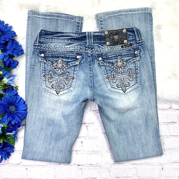 🚫SOLD! 👖I•MISS ME•I Light Wash Boot Cut 28x34 👖 - Picture 6 of 8